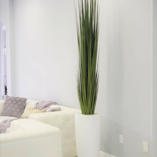 Grand vase Dax avec herbe à roseaux