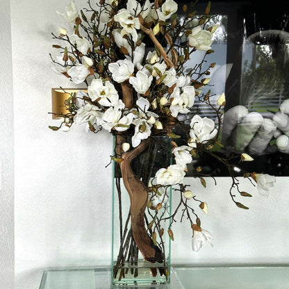 Vase Magnolias Blanches – Hauteur 51 cm – Maison Moderne